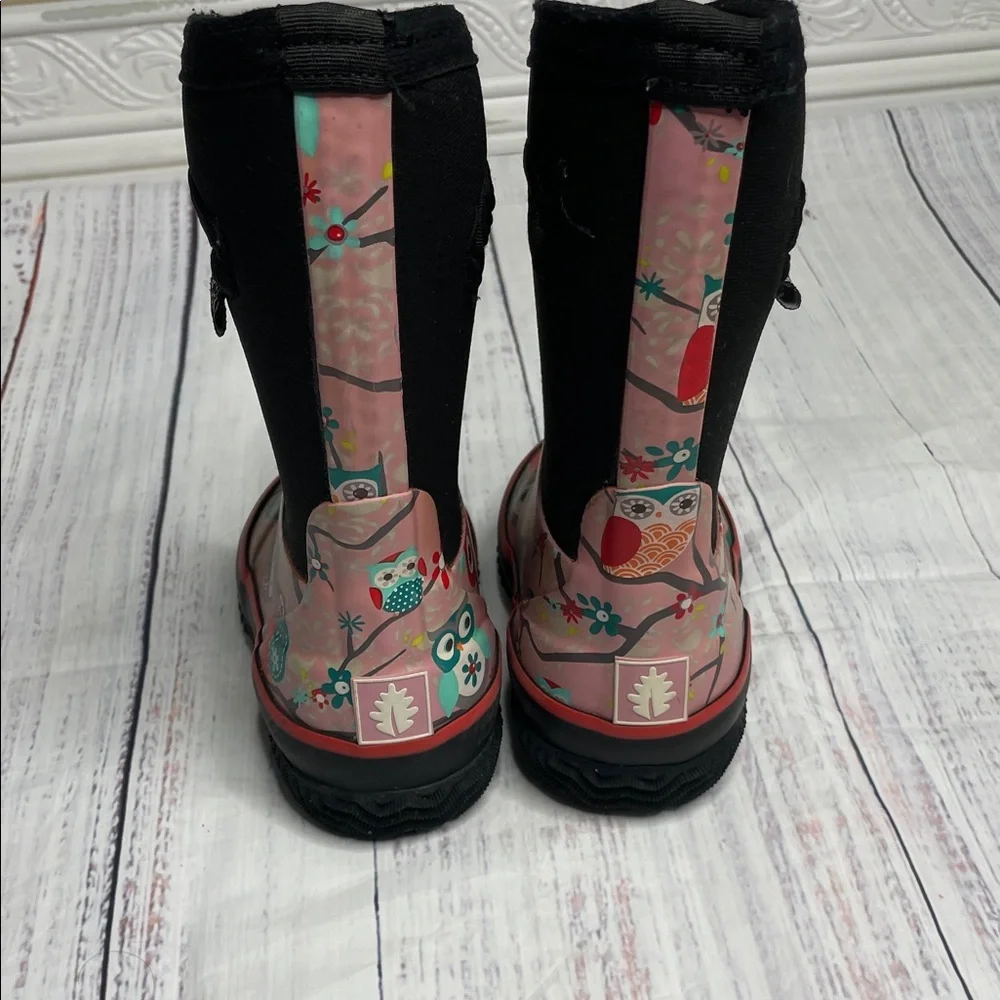 Oaki Kids' Pink and Black Rain Boots